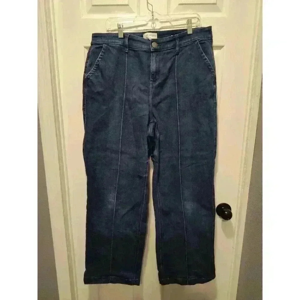 Lane Bryant Wmns Signature Fit High-Rise Wide Leg‎ Flex Magic Waistband Jeans 14